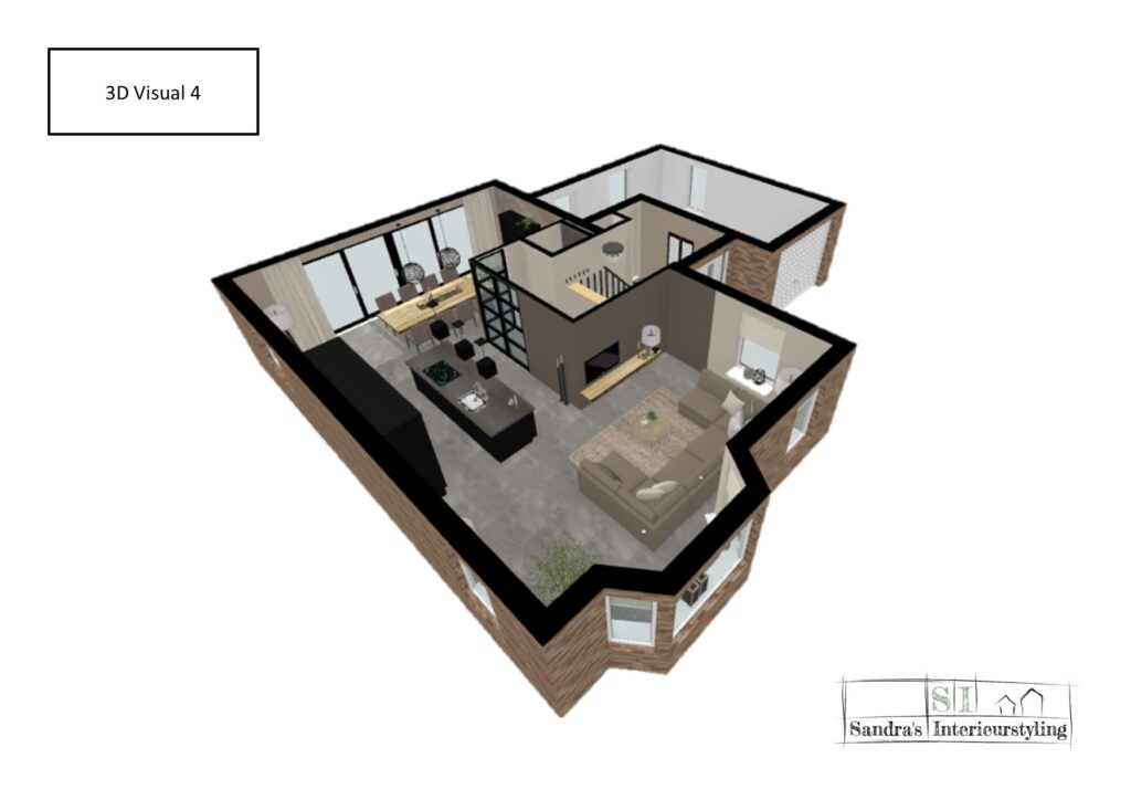 3D beeld Sandra's Interieurstyling